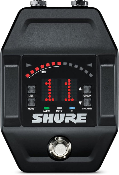 Shure GLXD6+ Pro Digital Guitar Pedal Receiver – for GLX-D+ Dual Band Wireless Systems, 9V DC Power, Built-in Tuner (GLXD6+-Z3)
