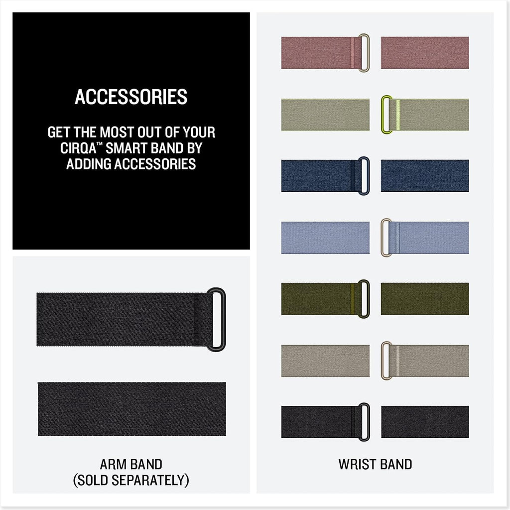 Garmin CIRQA™ Smart Band, No Subscription, L-XL Black | Screenless Health & Fitness Tracker, No Subscription Required, Automatically Detects a Variety of Activities