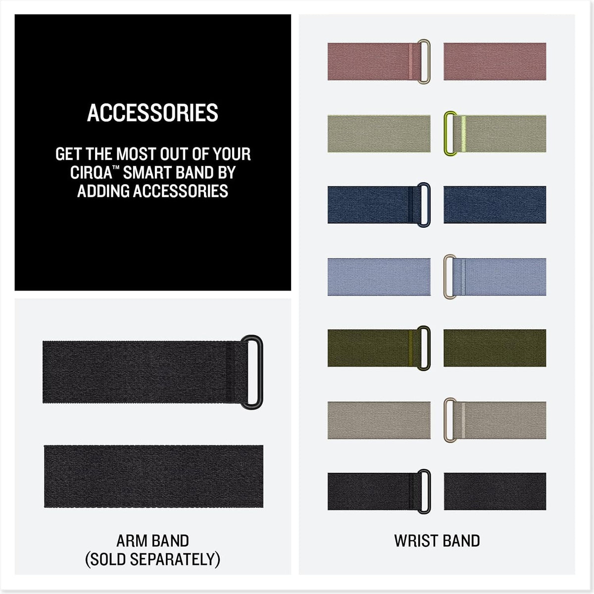 Garmin CIRQA™ Smart Band, No Subscription, L-XL Black | Screenless Health & Fitness Tracker, No Subscription Required, Automatically Detects a Variety of Activities