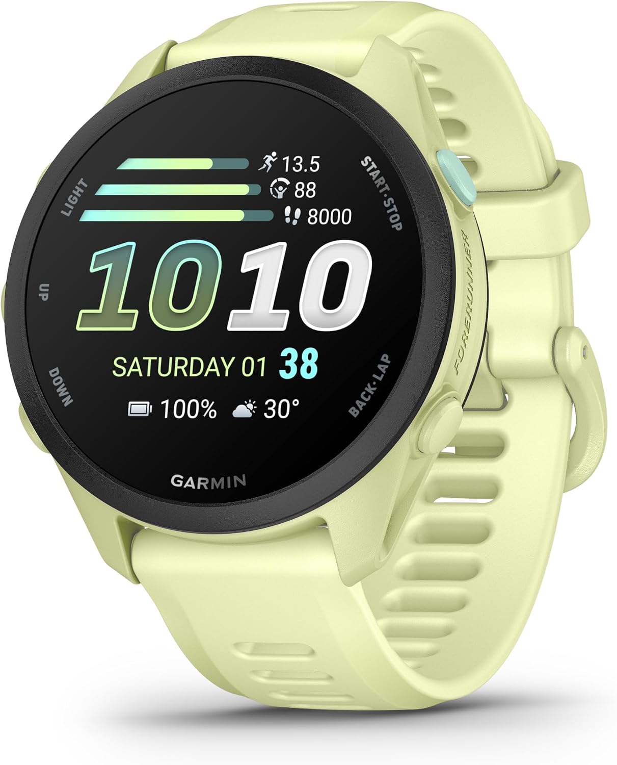 Garmin Forerunner® 70, 43mm, Citron | Beginner-Level Running Smartwatch, Pace, Distance and Heart Rate, Daily Suggested Workouts, Adaptive Training Plans