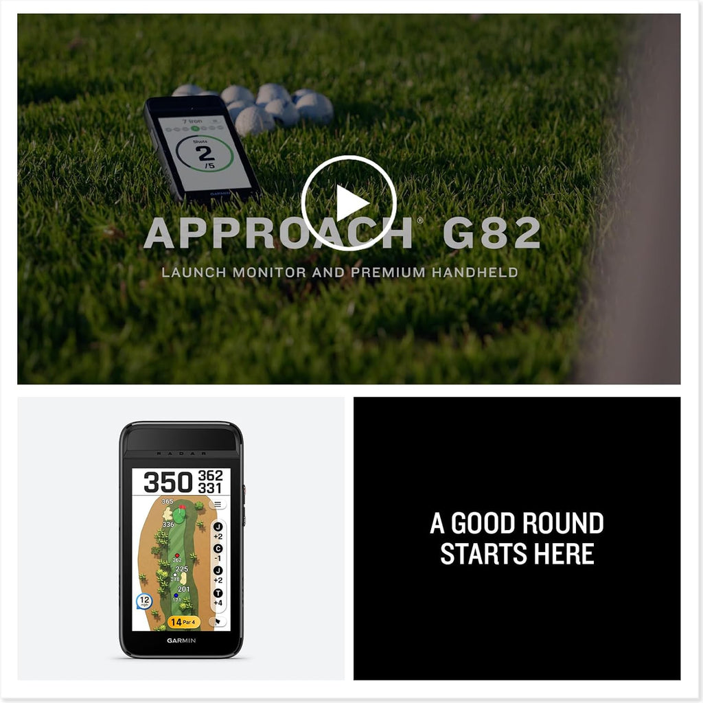 Garmin Approach® G82, Portable Golf Launch Monitor & Premium GPS Handheld | Large 5" High-Resolution Touchscreen Display, Integrated Launch Monitor, Putting Metrics, 43,000+ Preloaded Courses
