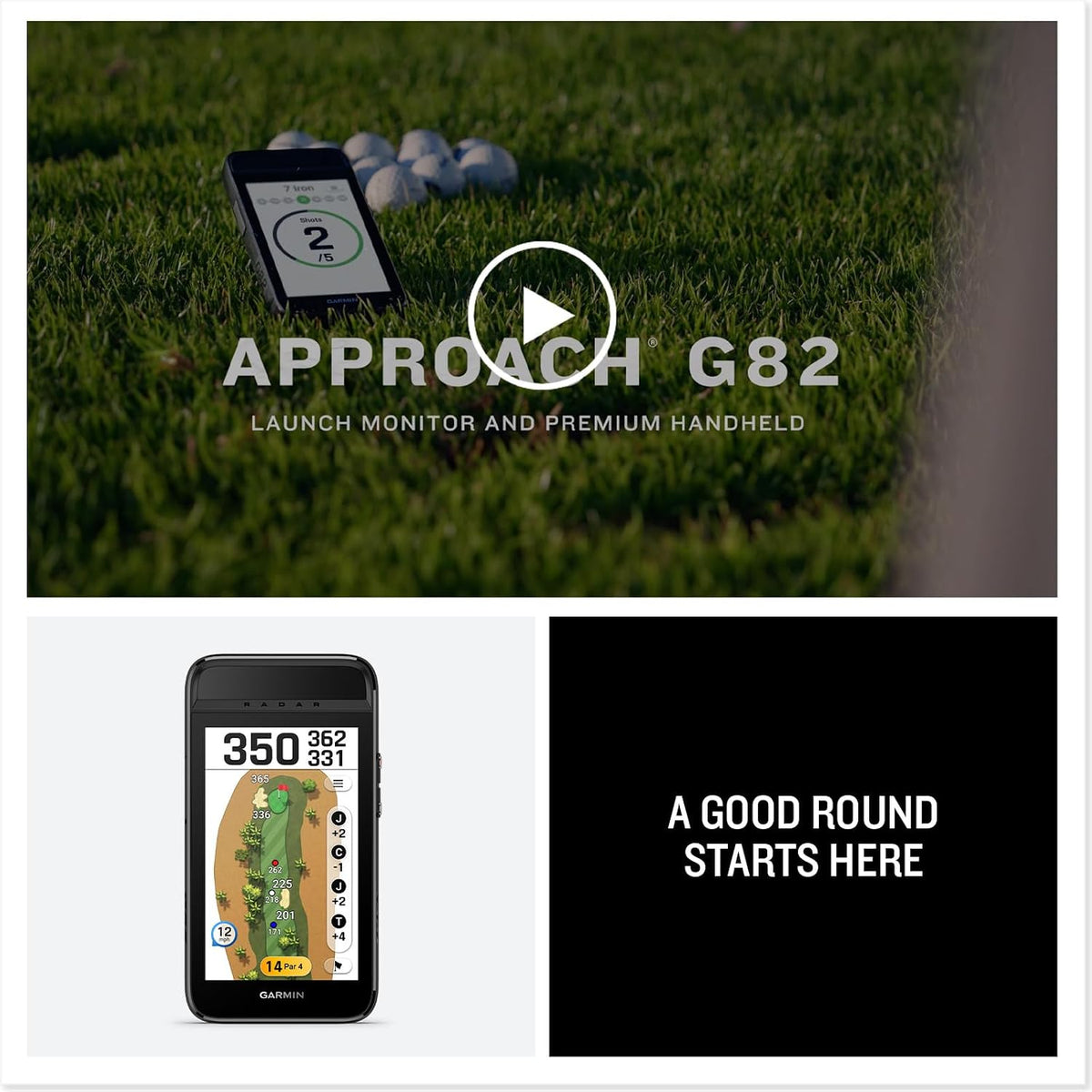 Garmin Approach® G82, Portable Golf Launch Monitor & Premium GPS Handheld | Large 5" High-Resolution Touchscreen Display, Integrated Launch Monitor, Putting Metrics, 43,000+ Preloaded Courses