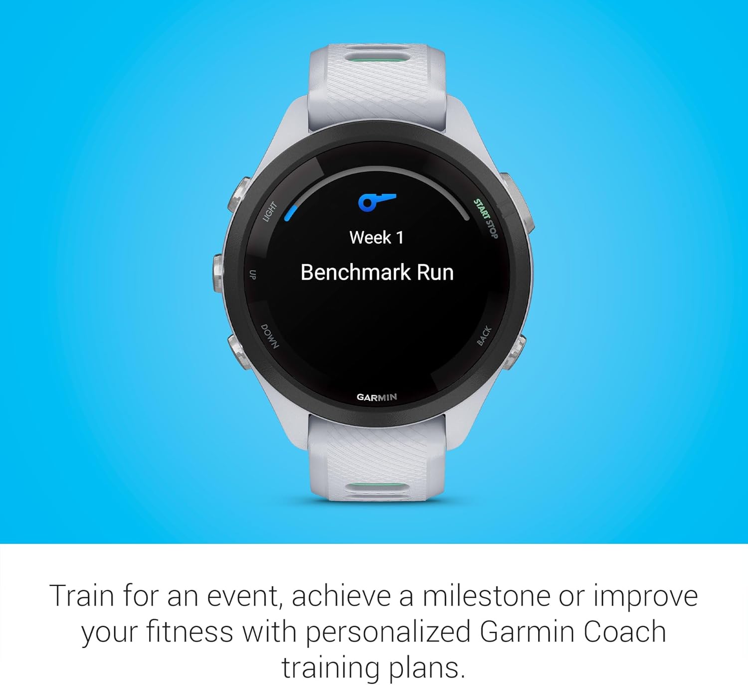 Garmin Forerunner® 265S, Running Smartwatch, 42mm, Whitestone/Neo Tropic | Advanced Training Metrics & Recovery Insights, Music On Your Wrist, Garmin Coach, Daily Suggested Workouts