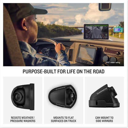Garmin dēzl™ DualView, Rugged Truck Side Camera System | Display Live Views Down Each Side of Your Truck, Viewable In-Cab on Your Tablet or Compatible dēzl Navigator