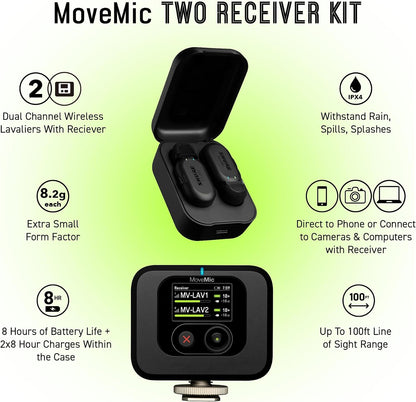 Shure MoveMic 2 Kit Wireless Lavalier Microphone System