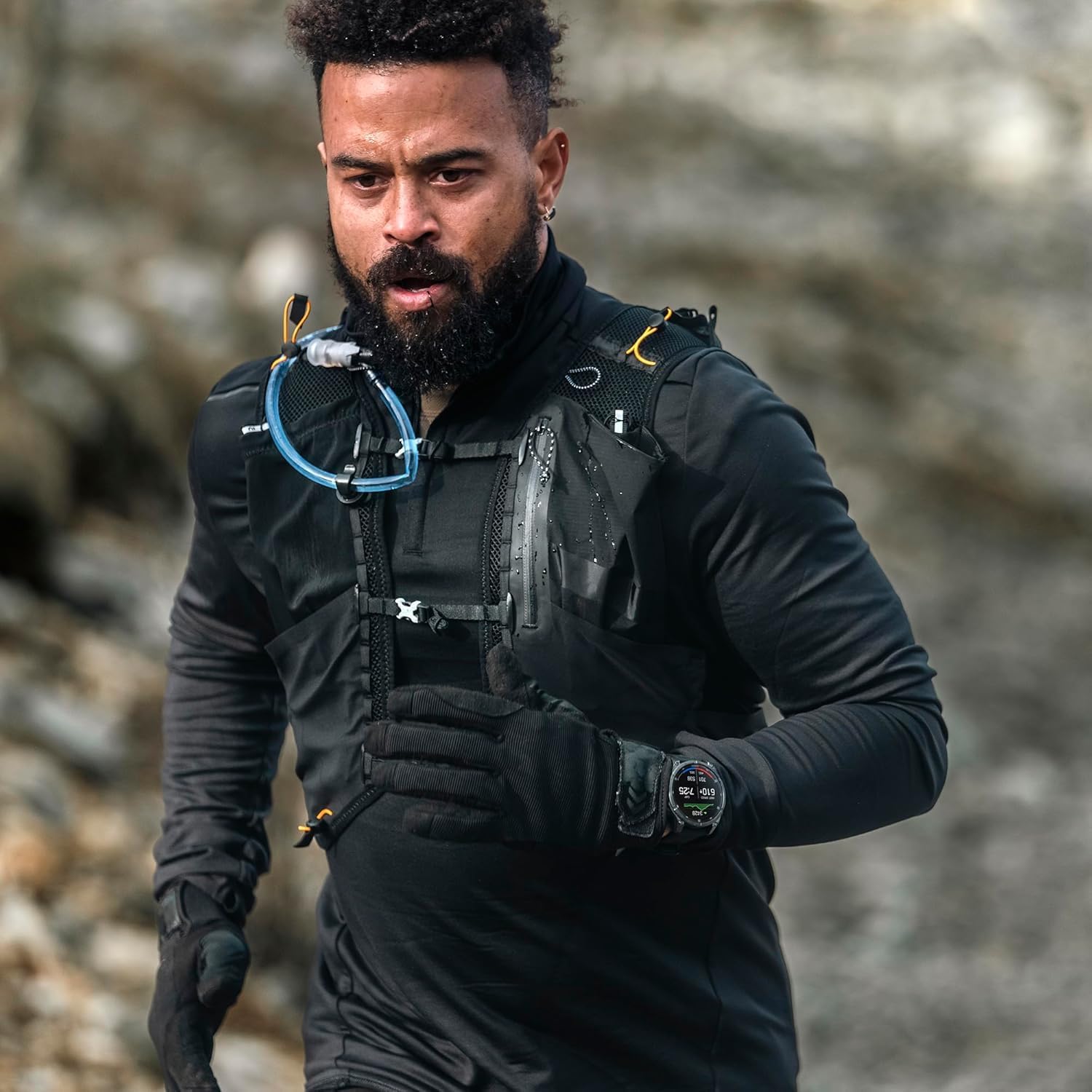 Garmin fēnix® 8, Sapphire, 43mm, DLC Titanium, Black/Pebble Gray | Premium Multisport Smartwatch, AMOLED Display, GPS, Built-In Flashlight, Dive-Rated, Built-In Speakers & Mic