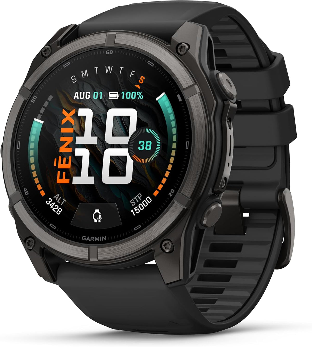 Garmin fēnix® 9, DLC Titanium, 51mm, Carbon Gray/Black