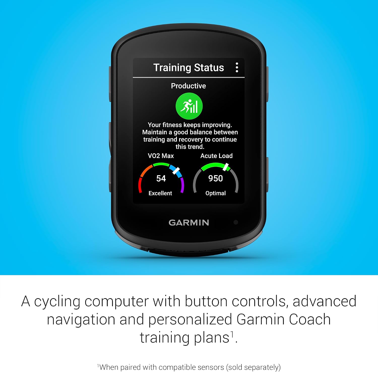 Garmin Edge 540, Compact GPS Cycling Computer | Button Controls, Targeted Adaptive Coaching, Advanced Navigation, Up to 26 hours