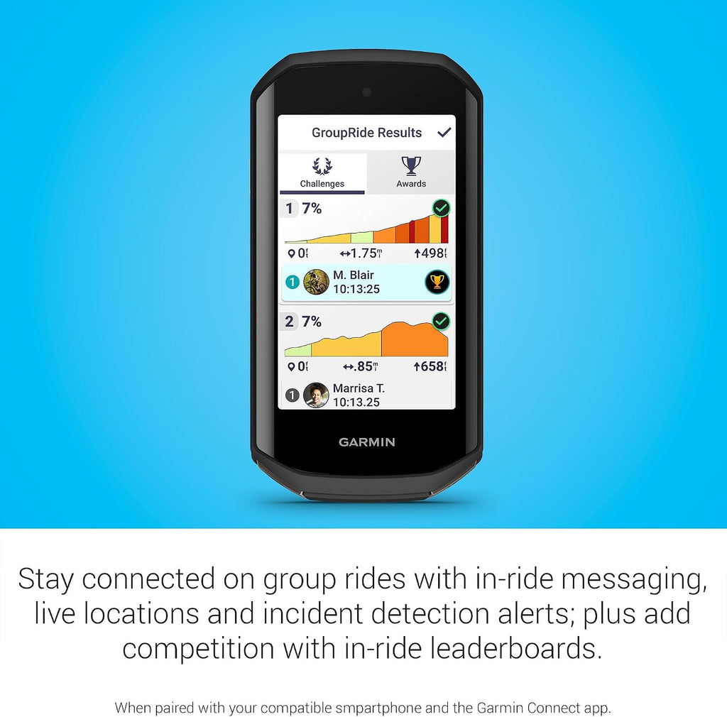 Garmin Edge® 1050, Premium Cycling Computer | Large & Vivid Touchscreen, Advanced Cycling Metrics, Built-In Speaker, Garmin Coach, Groupride, Road Hazard Alerts