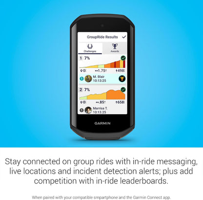 Garmin Edge® 1050, Premium Cycling Computer | Large & Vivid Touchscreen, Advanced Cycling Metrics, Built-In Speaker, Garmin Coach, Groupride, Road Hazard Alerts