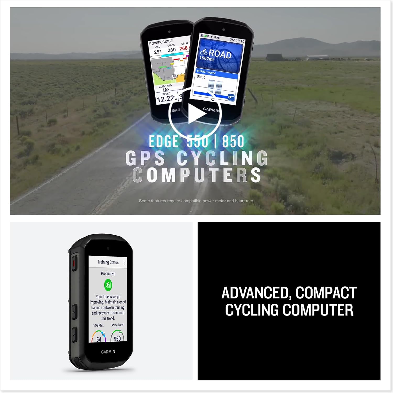 Garmin Edge® 850, Compact GPS Cycling Computer | Vivid Color Display, Touchscreen, Advanced Training & Performance Insights, Built-In Speaker