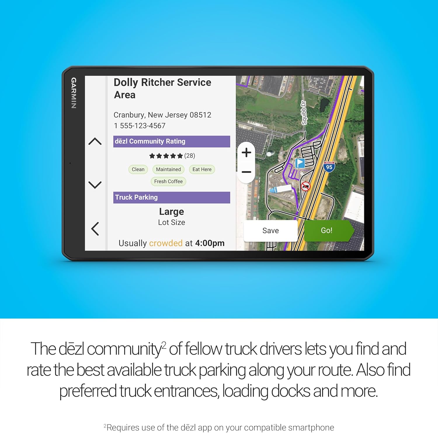 Garmin dēzl™ OTR1020, Extra-Large 10” GPS Truck Navigator | Crisp High-Resolution Touchscreen Display, Expert Arrival Planning, Custom Truck Routing
