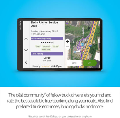 Garmin dēzl™ OTR1020, Extra-Large 10” GPS Truck Navigator | Crisp High-Resolution Touchscreen Display, Expert Arrival Planning, Custom Truck Routing