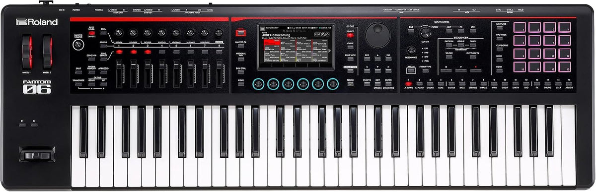 Roland FANTOM-06 | 61-Note Synthesizer Keyboard | Thousands of Electronic & Acoustic Sounds | ZEN-Core & SuperNATURAL Technologies | Lightweight & Durable | Deep Onboard Sampling | DAW Integration