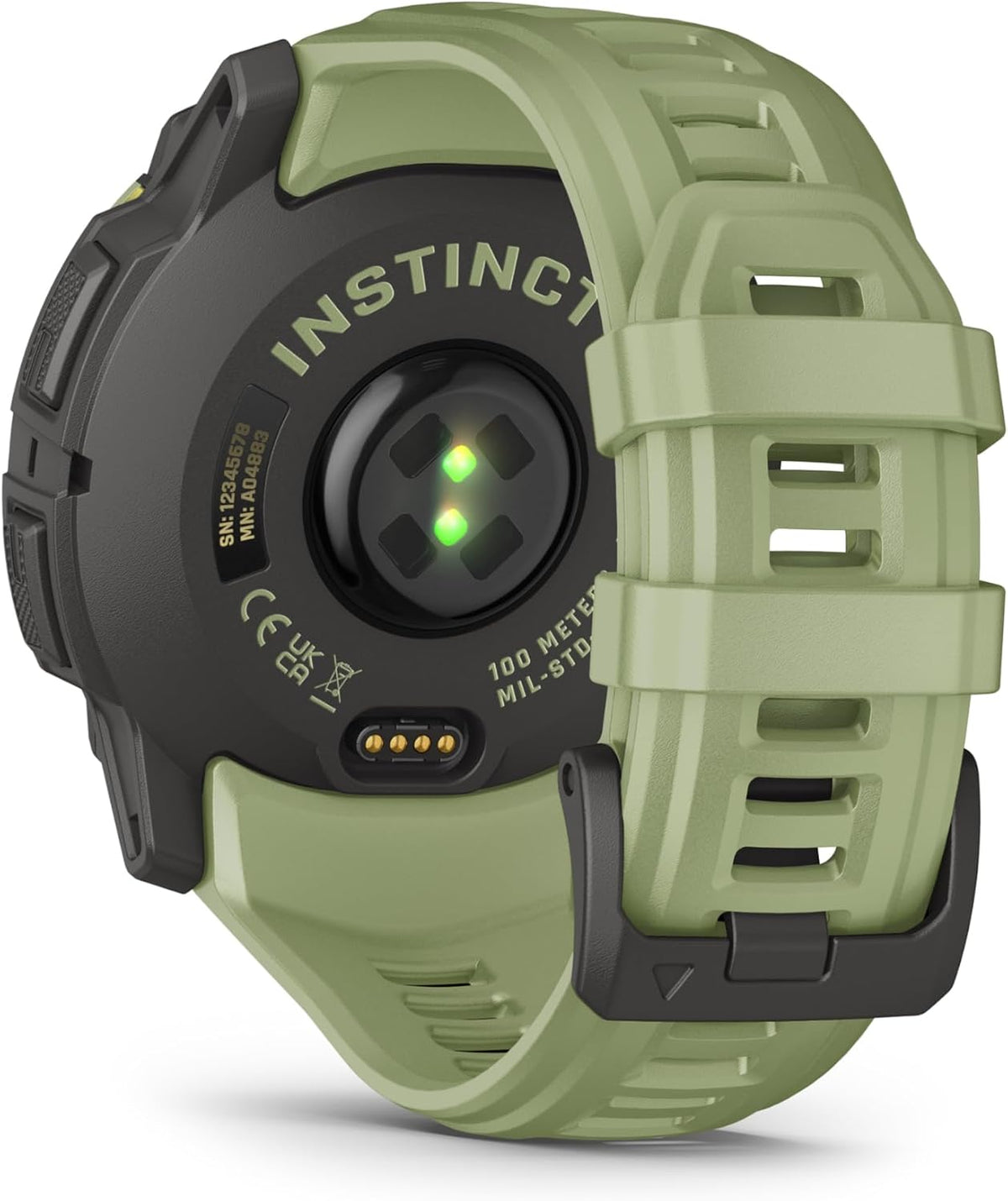Garmin Instinct® 3 – 50 mm, AMOLED Display, Rugged Outdoor GPS Smartwatch, Built-in Flashlight, Alpine Rush Collection Limited Edition Color, Fern Green with Fern Green Band