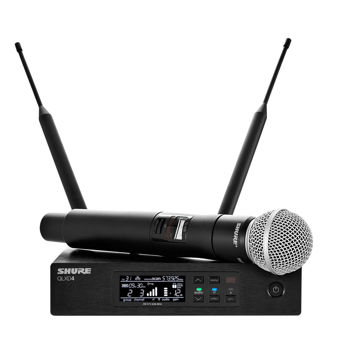 Shure QLXD2 Handheld Transmitter with SM58 Vocal Mic Capsule for QLX-D Digital Wireless Systems, Receiver Sold Separately, H50 Band
