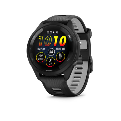 Garmin Forerunner® 265S, Running Smartwatch, 42mm, Black/Amp Yellow | Advanced Training Metrics & Recovery Insights, Music On Your Wrist, Garmin Coach, Daily Suggested Workouts