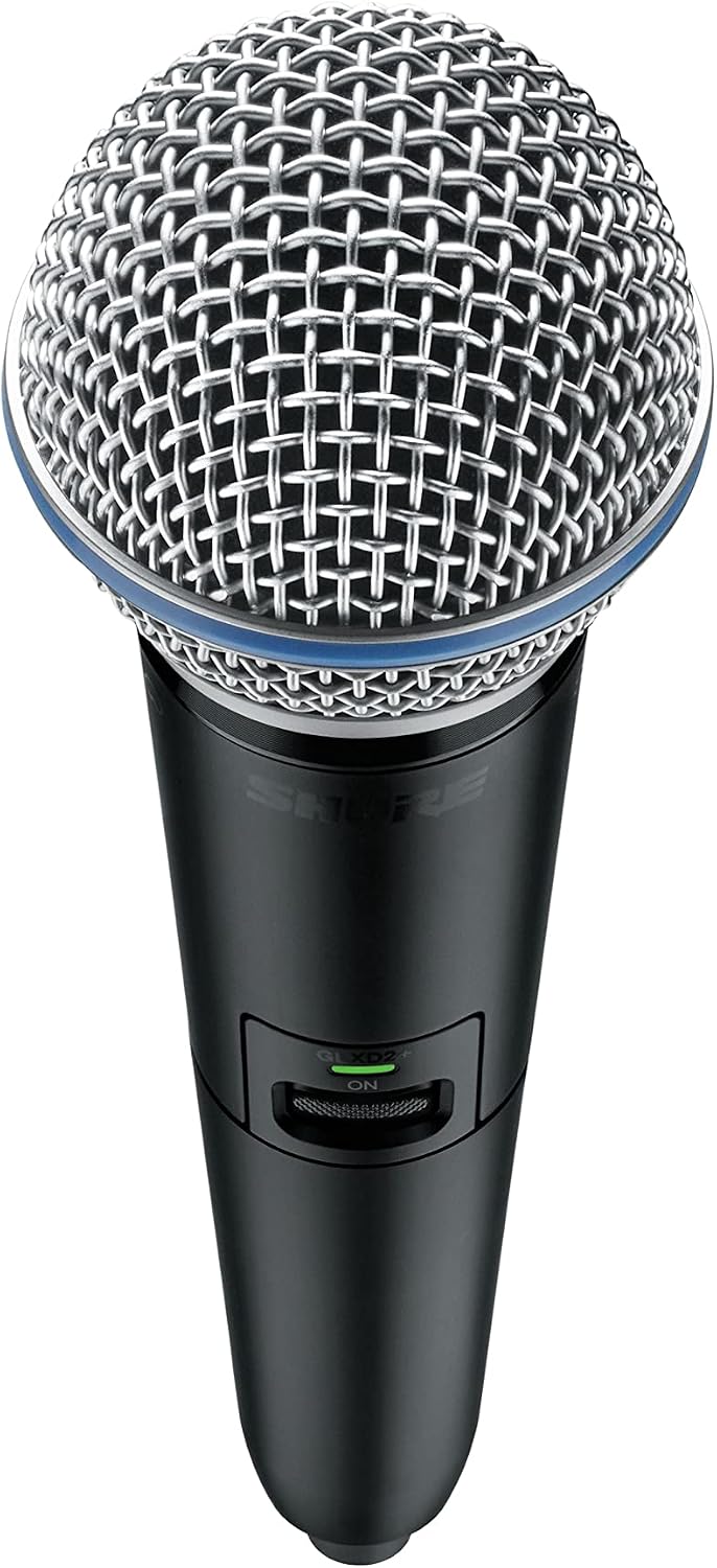 Shure GLXD2+/B58 Handheld Transmitter with BETA 58A Vocal Mic Capsule - for use with GLX-D+ Dual Band Digital Wireless Microphone Systems, Receiver Sold Separately (GLXD2+/B58=-Z3)