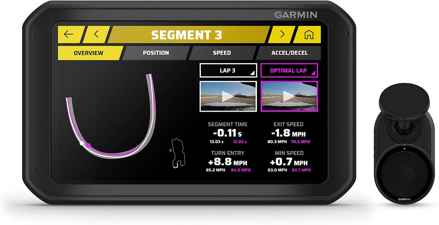 Garmin Catalyst, Driving Performance Optimizer with Real-time Coaching and Immediate Track Session Analysis, for Motorsports and High Performance Driving (010-02345-00), Black, 6.95 inch