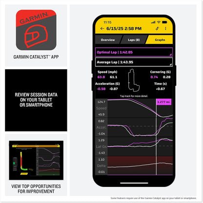 Garmin Catalyst™ 2, Racetrack Driving Performance Optimizer | Real-Time Coaching with On-Track Audio Cues, True Optimal Lap™ Technology, Detailed Performance Data, Leaderboards