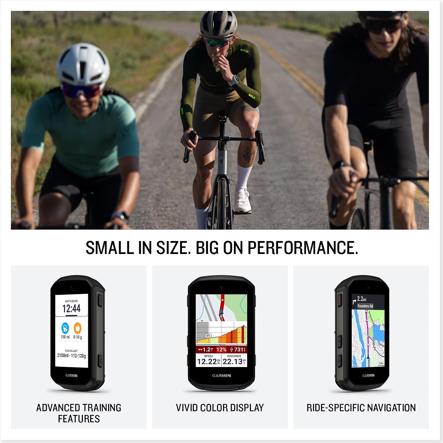 Garmin Edge® 850, Compact GPS Cycling Computer | Vivid Color Display, Touchscreen, Advanced Training & Performance Insights, Built-In Speaker