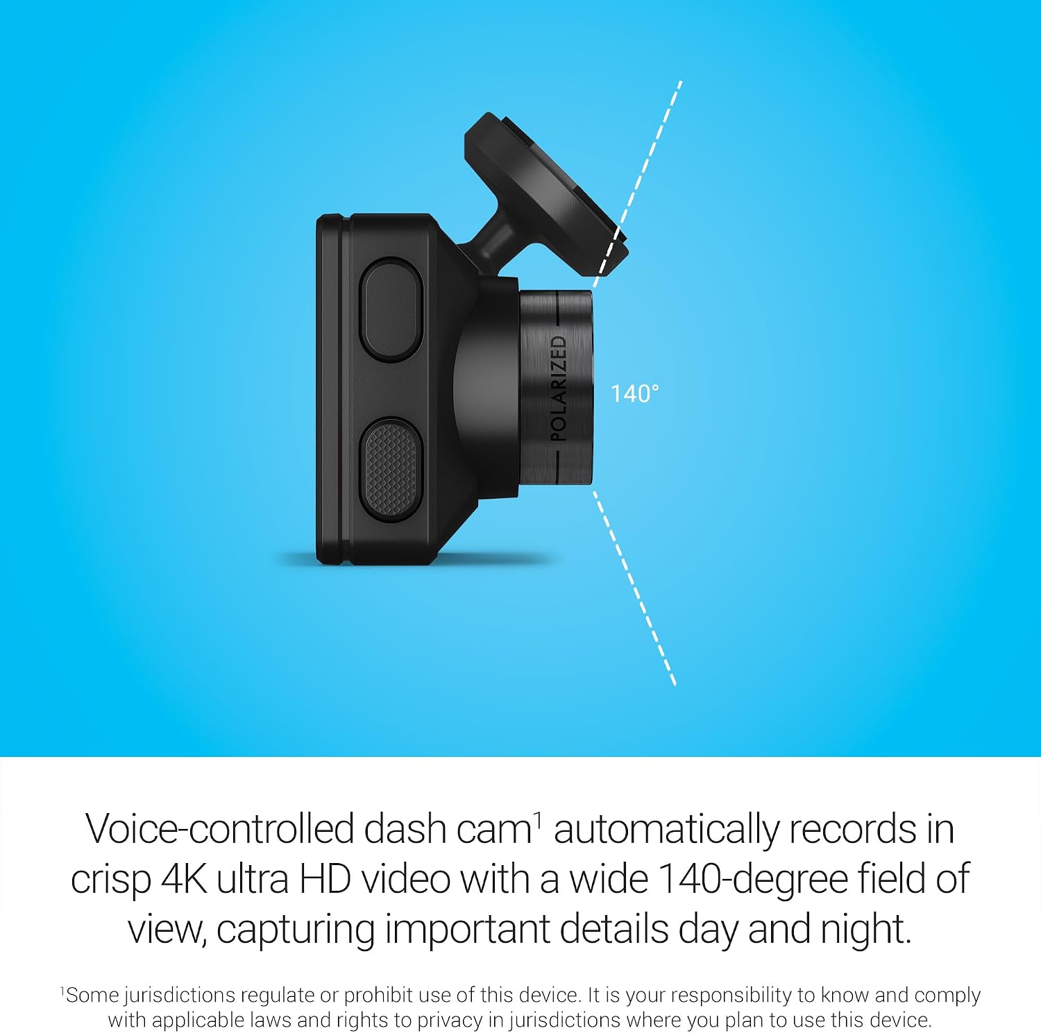 Garmin Dash Cam™ X310, Compact 4k Ultra HD Dash Cam | Records 4k Ultra HD Video with a 140-Degree Field of View, Compact Size & 2.4" Touchscreen Display, Voice Control