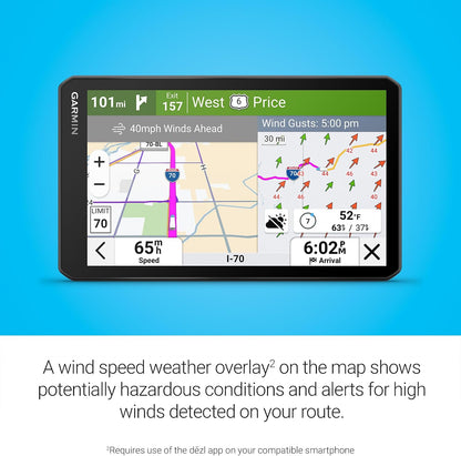 Garmin dēzl™ OTR720, Large 7” GPS Truck Navigator | Crisp High-Resolution Touchscreen Display, Expert Arrival Planning, Custom Truck Routing