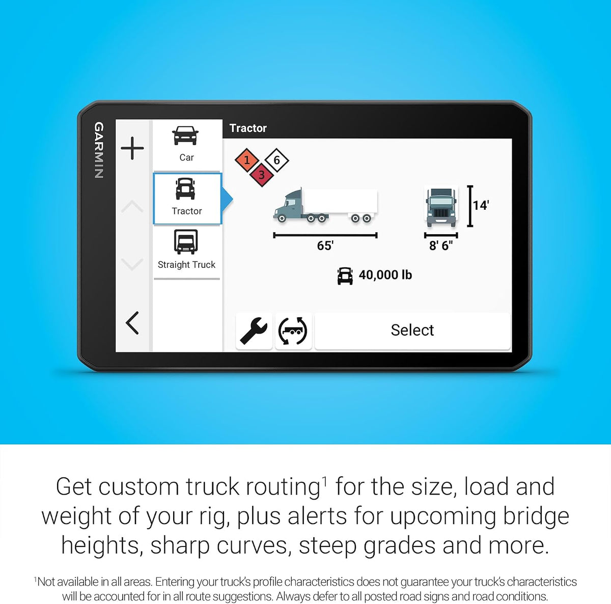 Garmin dēzl™ OTR720, Large 7” GPS Truck Navigator | Crisp High-Resolution Touchscreen Display, Expert Arrival Planning, Custom Truck Routing