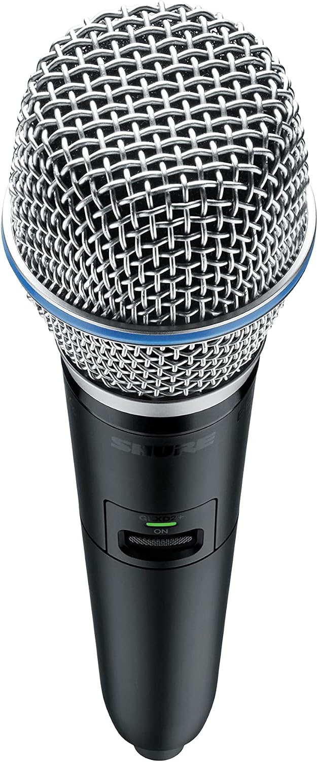 Shure GLXD2+/B87A Handheld Transmitter with BETA 87A Vocal Mic Capsule - for use with GLX-D+ Dual Band Digital Wireless Microphone Systems, Receiver Sold Separately (GLXD2+/B87A=-Z3)