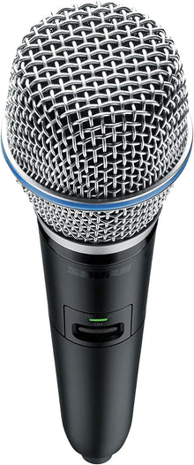 Shure GLXD2+/B87A Handheld Transmitter with BETA 87A Vocal Mic Capsule - for use with GLX-D+ Dual Band Digital Wireless Microphone Systems, Receiver Sold Separately (GLXD2+/B87A=-Z3)