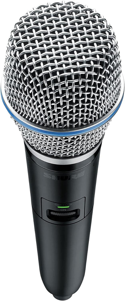 Shure GLXD2+/B87A Handheld Transmitter with BETA 87A Vocal Mic Capsule - for use with GLX-D+ Dual Band Digital Wireless Microphone Systems, Receiver Sold Separately (GLXD2+/B87A=-Z3)
