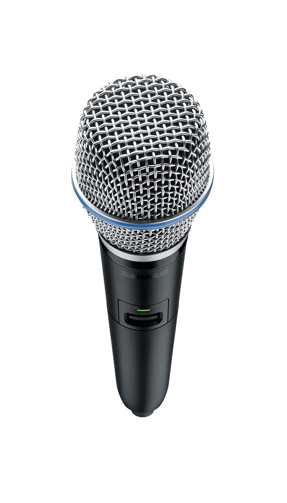 Shure GLXD2+/B87A Handheld Transmitter with BETA 87A Vocal Mic Capsule - for use with GLX-D+ Dual Band Digital Wireless Microphone Systems, Receiver Sold Separately (GLXD2+/B87A=-Z3)
