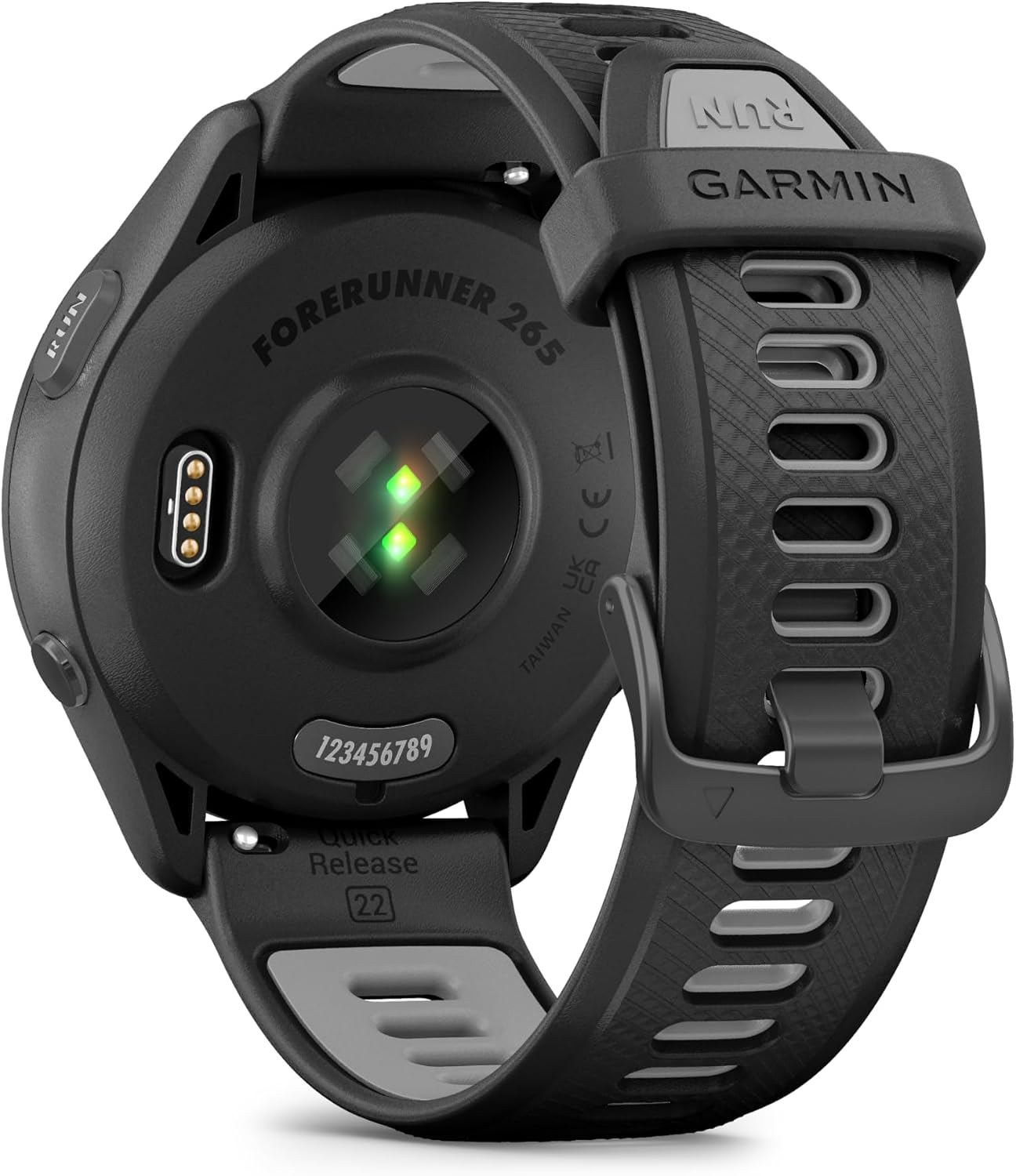 Garmin Forerunner® 265, Running Smartwatch, 46mm, Black/Powder Gray | Advanced Training Metrics & Recovery Insights, Music On Your Wrist, Garmin Coach, Daily Suggested Workouts