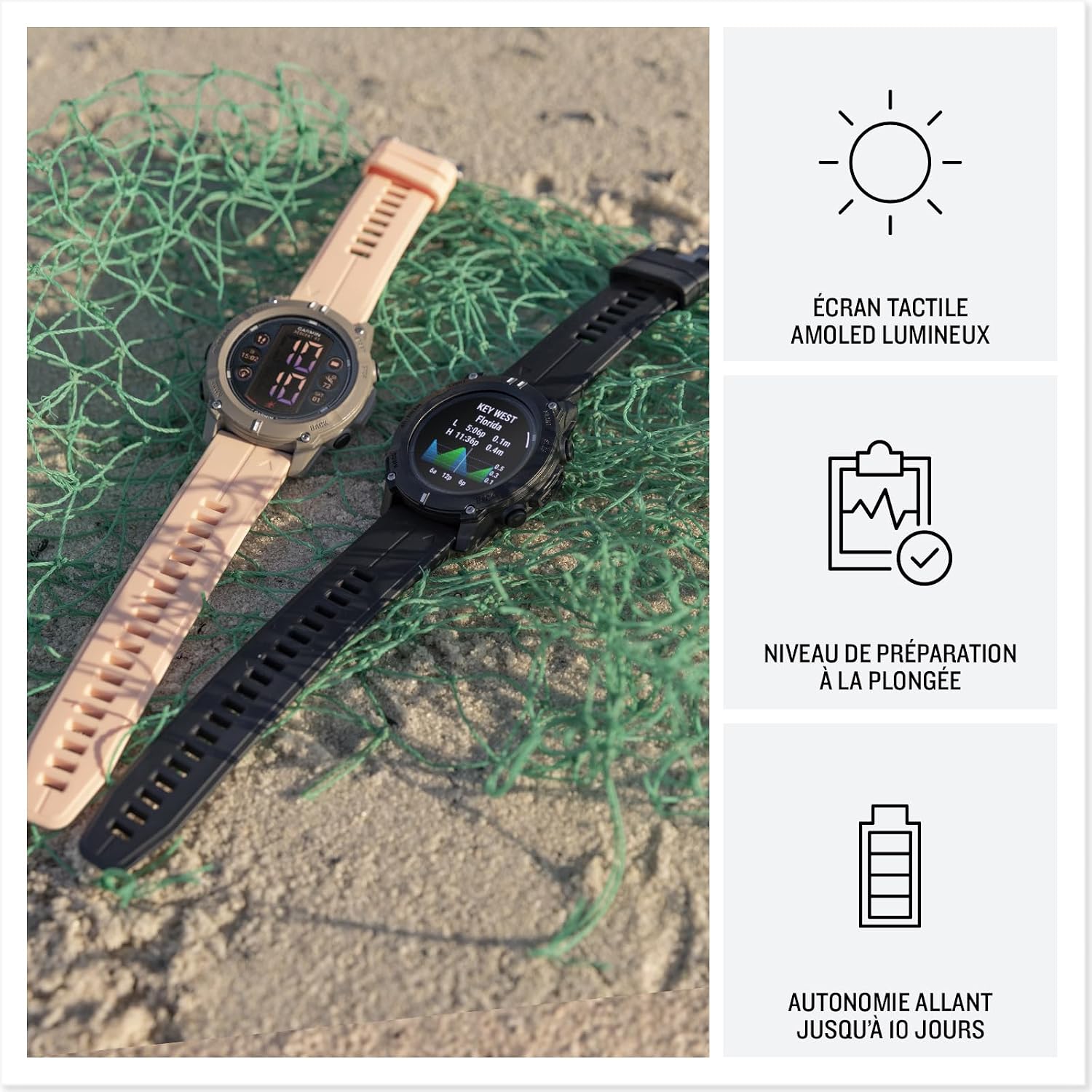 Garmin Descent™ G2, Watch-Style Dive Computer, 46mm, Black | AMOLED Display, Built for Diving, Multiple Dive Modes, Dive Log, Eco-Friendly Design, Advanced Training Features