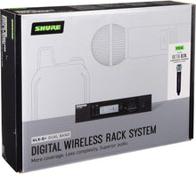 Shure GLXD24R+/B87A Dual Band Pro Digital Wireless Microphone System - 12-Hour Battery Life, 100 ft Range | BETA 587 Handheld Vocal Mic, Single Channel Rack Mount Receiver (GLXD24R+/B87A-Z3)