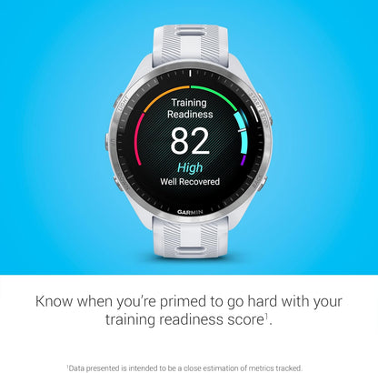 Garmin Forerunner® 965, Running Smartwatch, 47mm, Whitestone/Powder Gray | Maps, Advanced Training Metrics & Recovery Insights, Maps, Music On Your Wrist, Garmin Coach, Daily Suggested Workouts