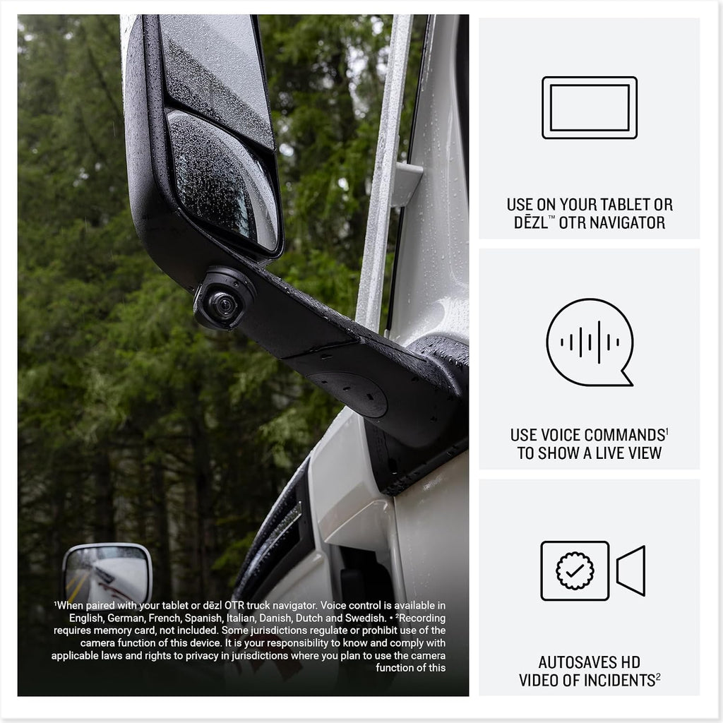 Garmin dēzl™ DualView, Rugged Truck Side Camera System | Display Live Views Down Each Side of Your Truck, Viewable In-Cab on Your Tablet or Compatible dēzl Navigator