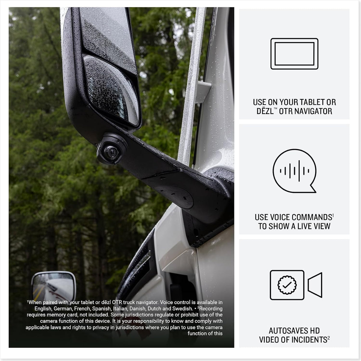 Garmin dēzl™ DualView, Rugged Truck Side Camera System | Display Live Views Down Each Side of Your Truck, Viewable In-Cab on Your Tablet or Compatible dēzl Navigator