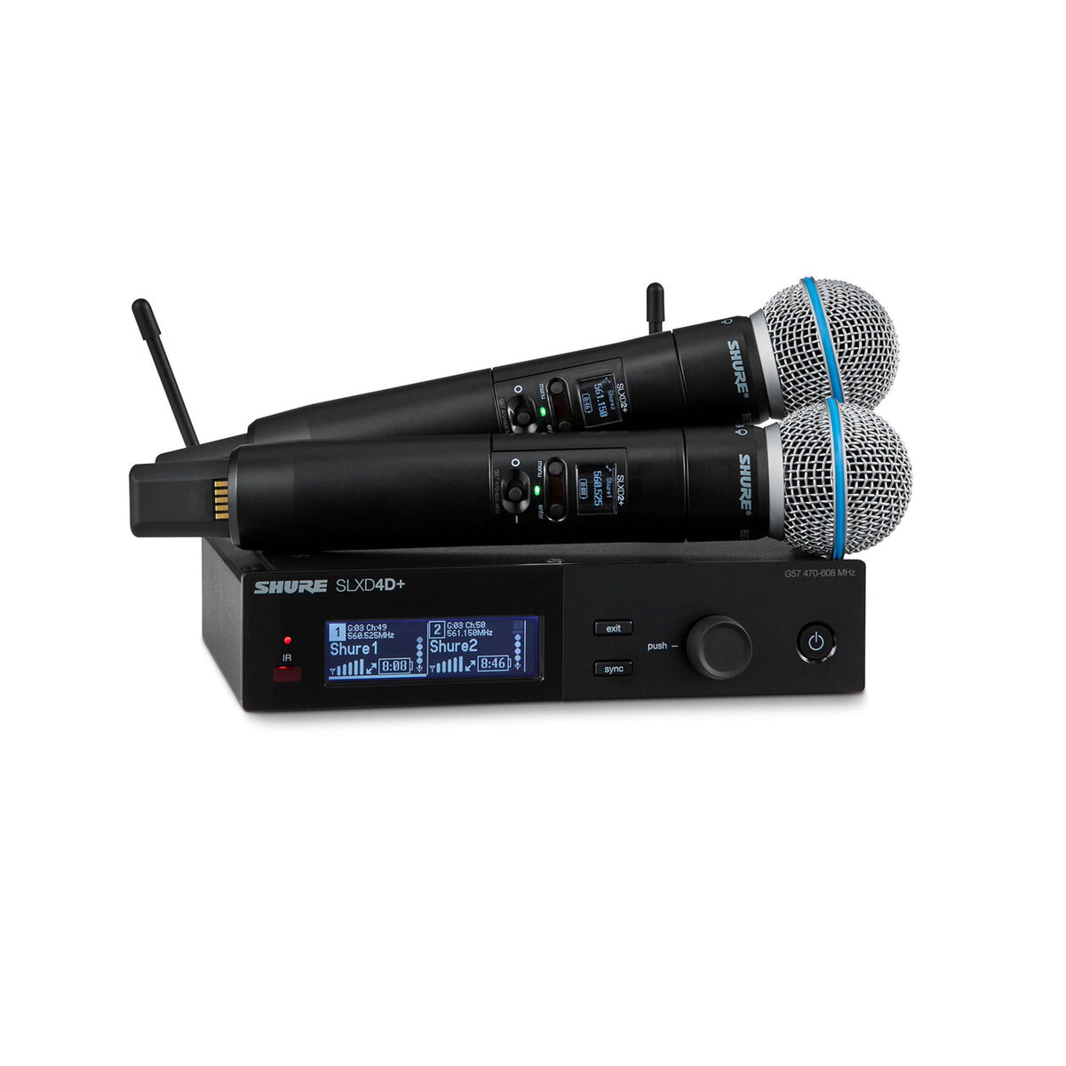 Shure SLXD24D+ Dual Wireless System with SM58 Capsule - G57 Band