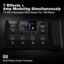 Zoom G6 Guitar Multi-Effects Processor with Expression Pedal, Touchscreen Interface, 100+ Built in Effects, Amp Modeling, IR’s, Looper, & Audio Interface for Direct Recording to Computer