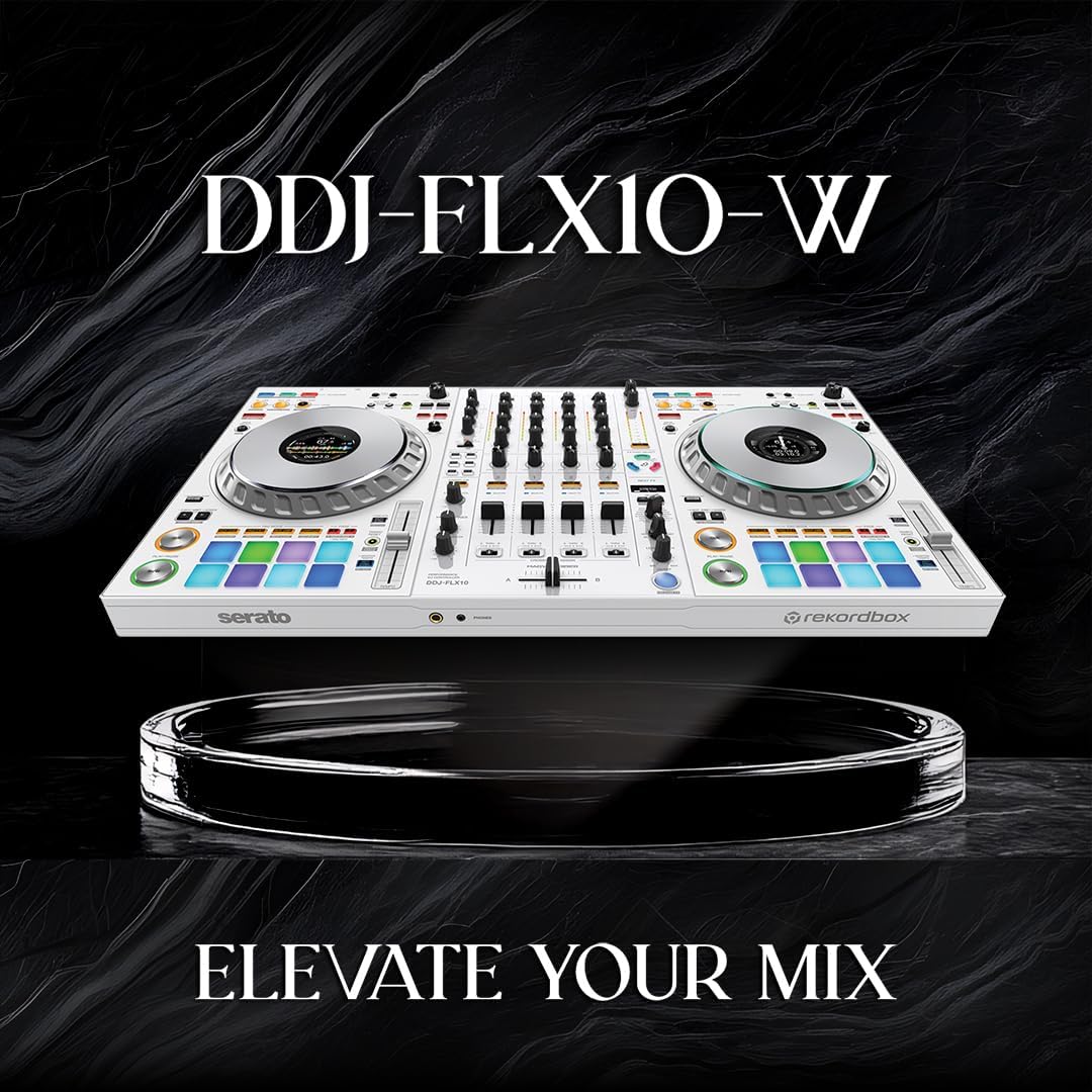 Pioneer DJ DDJ-FLX10 4-Channel DJ Controller, Track Separation, White