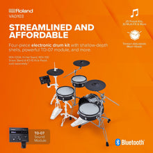 Roland VAD103 V-Drums Premium 4-Piece Electronic Acoustic Design Drum Kit