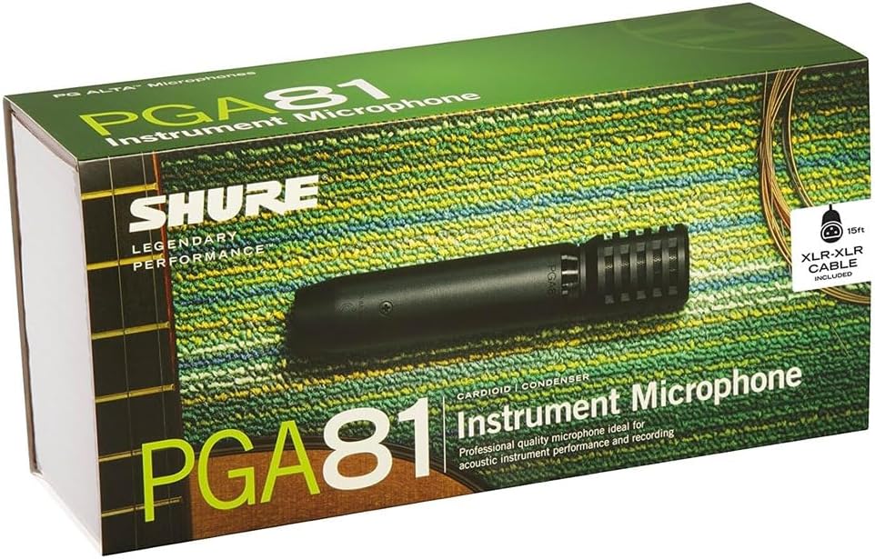 Shure PGA81 Condenser Microphone - with Cardioid Pick-up Pattern,Condenser Instrument Microphone (PGA81-XLR)