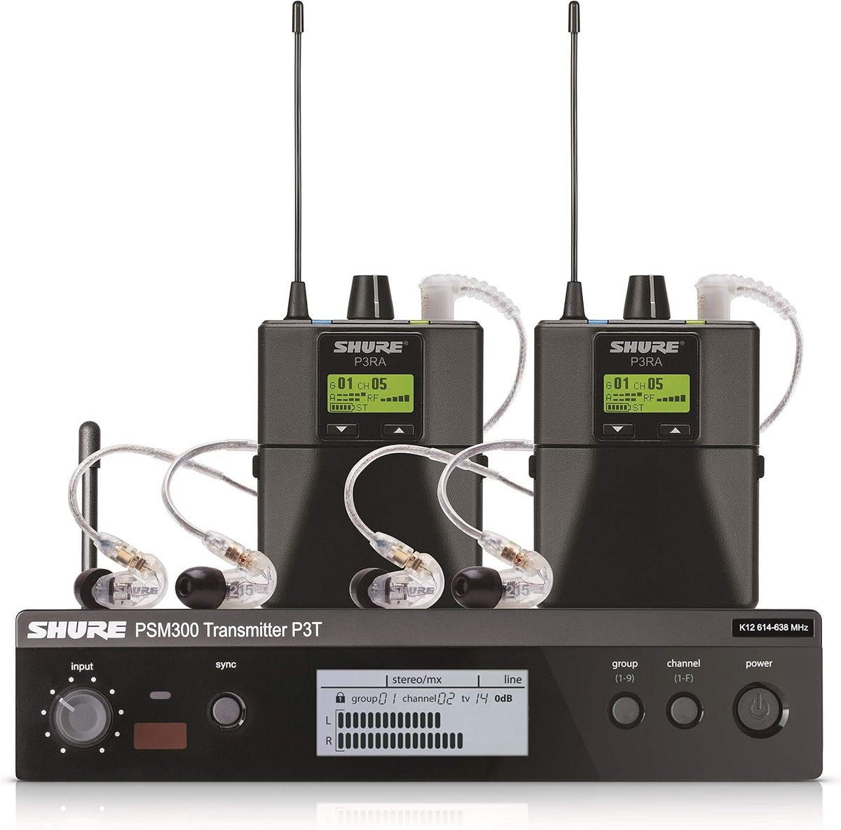 Shure PSM300 Twin Pack Pro Wireless in-Ear Monitor System - G20