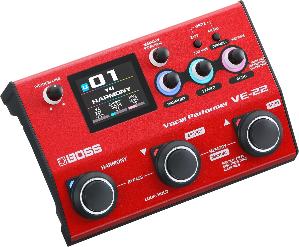BOSS VE-22 Vocal Performer Multi-Effects Processor for Singers