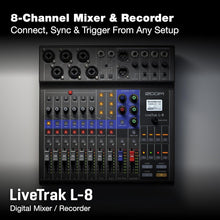 Zoom LiveTrak L-8 Battery Powered Mixer/Recorder for Musicians & Podcasters