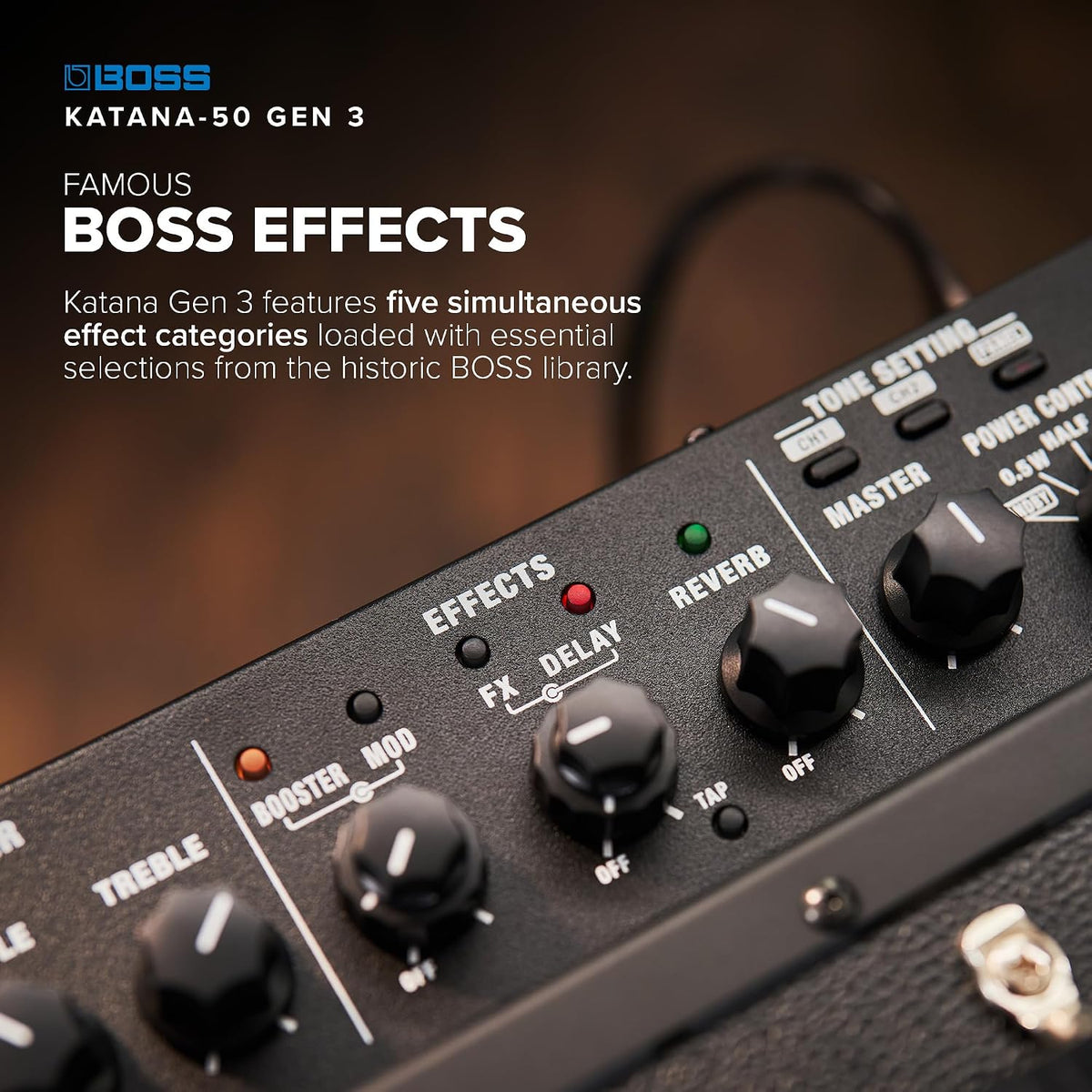 BOSS Katana-50 Gen 3 Guitar Amplifier, 50-Watt Combo Amp