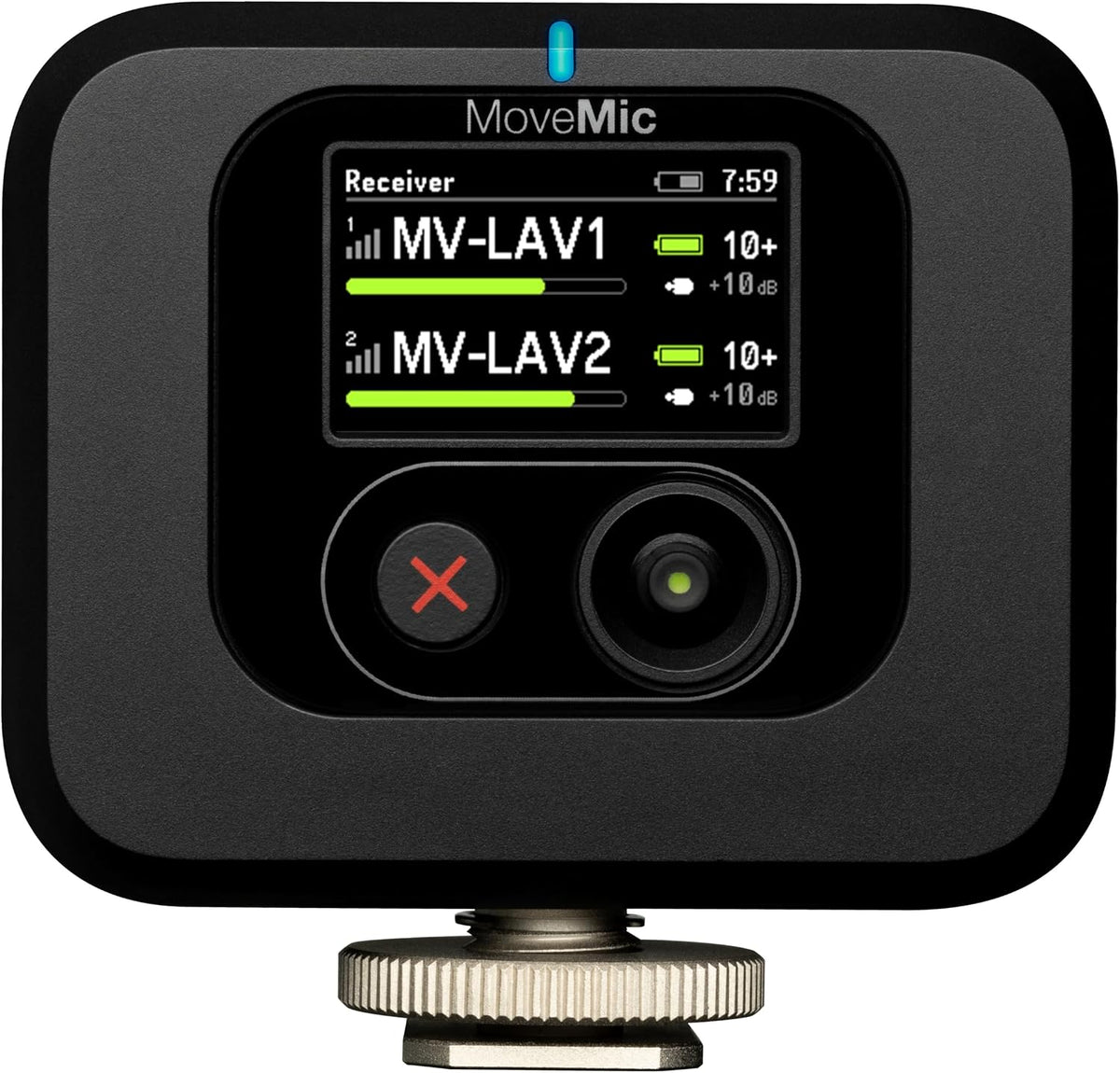 Shure MoveMic Receiver - Cold Shoe Mountable Camera Receiver for MoveMic Lavalier Microphones, Compatible with Most DSLR Cameras and Computers, for Mobile Content Creators (MV-R-Z7)
