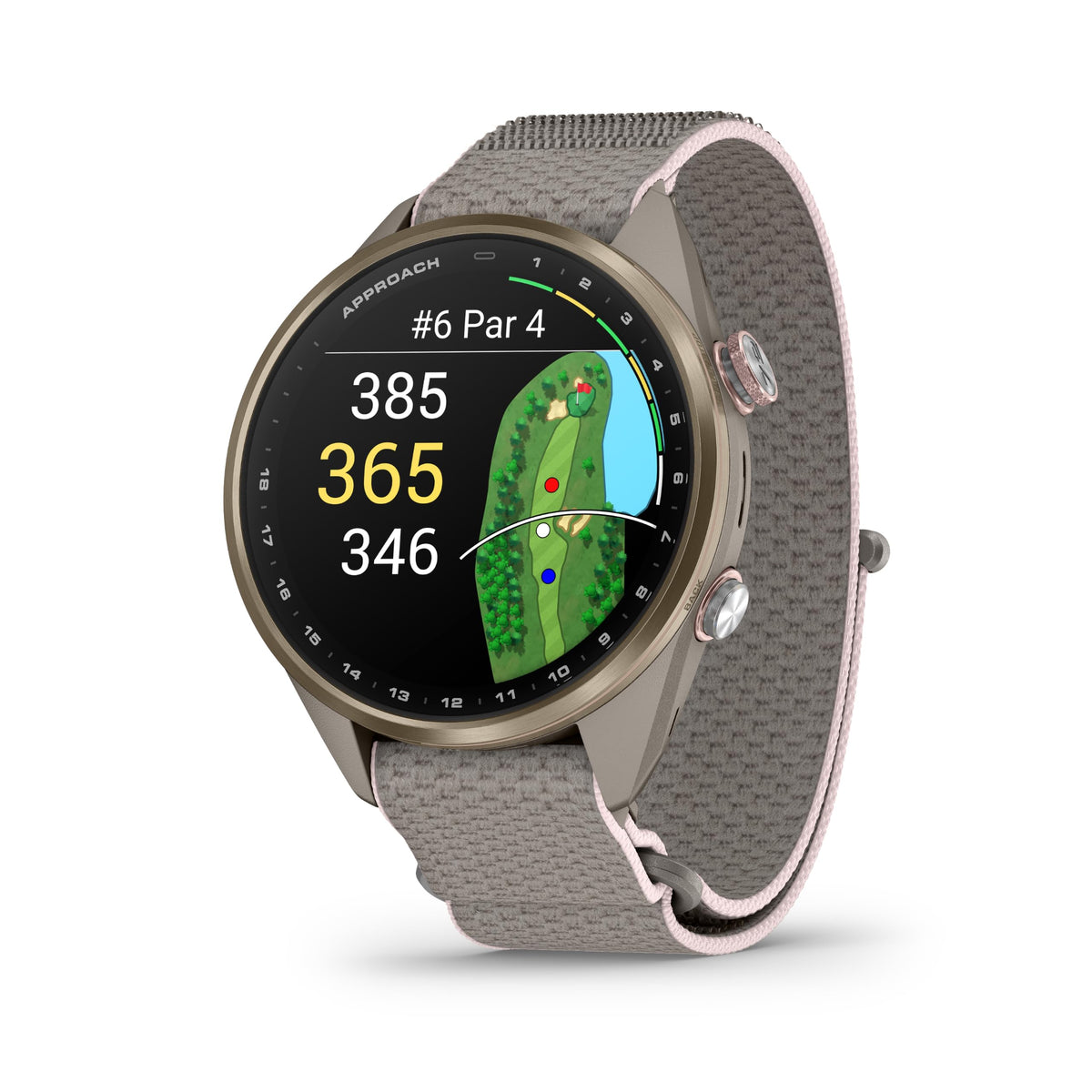 Garmin Approach® S72, Advanced Golf Smartwatch, 47mm, Fog Gray/Citron