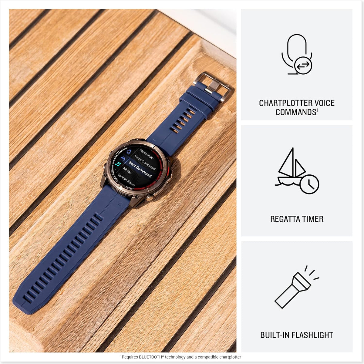 Garmin quatix® 8, Marine GPS Smartwatch, 47mm | Ultimate Nautical Smartwatch, AMOLED Display, Chartplotter Control, Built-In Flashlight, Dedicated Marine Features